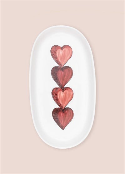 The Mia Luv Oval Servis Tabağı 2li 23 cm