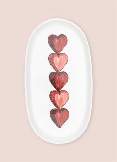 The Mia Luv Oval Servis Tabağı 2li 29 cm