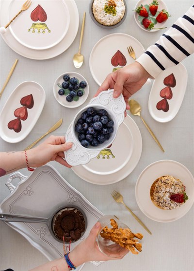 The Mia Luv Oval Servis Tabağı 2li 23 cm