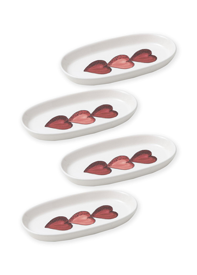 The Mia Luv Oval Servis 4lü 21 cm
