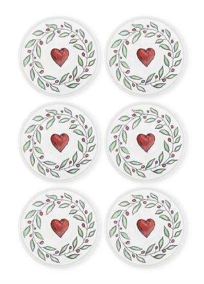 The Mia Luv Servis Tabağı 6lı Set 26 cm