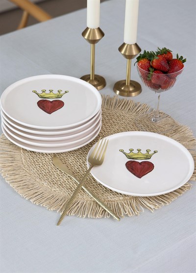 The Mia Luv Servis Tabağı 6lı Set 26 cm