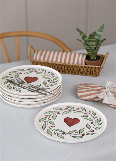 The Mia Luv Servis Tabağı 6lı Set 26 cm