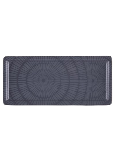 The Mia Noon Dikdörtgen Servis Tabağı Gri 35x16 cm