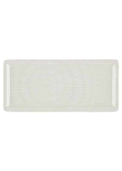The Mia Noon Dikdörtgen Servis Tabağı Krem 35x16 cm