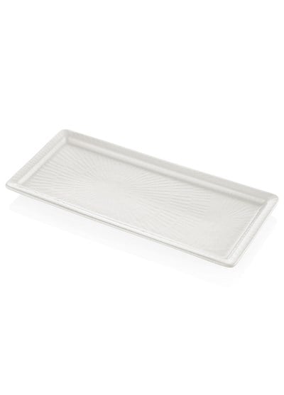 The Mia Noon Dikdörtgen Servis Tabağı Krem 35x16 cm