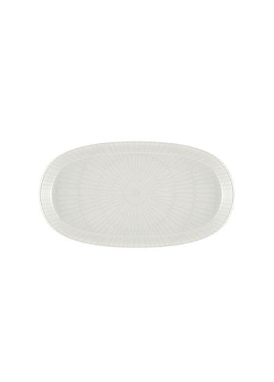 The Mia Noon Oval Servis Tabağı 2li Set Krem 26 cm
