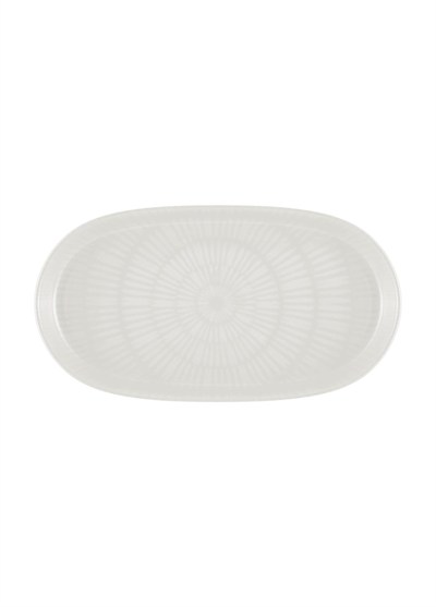 The Mia Noon Oval Servis Tabağı 2li Set Krem 29 cm