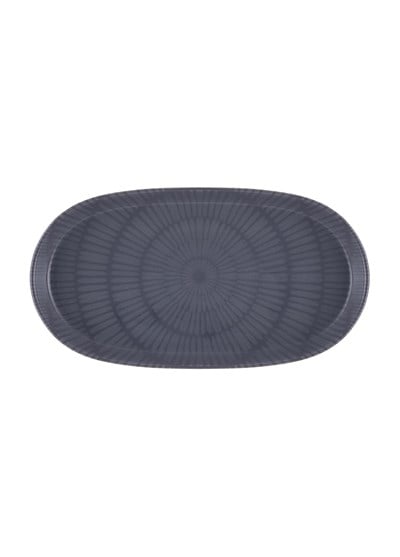 The Mia Noon Oval Servis Tabağı 2li Gri 29 cm