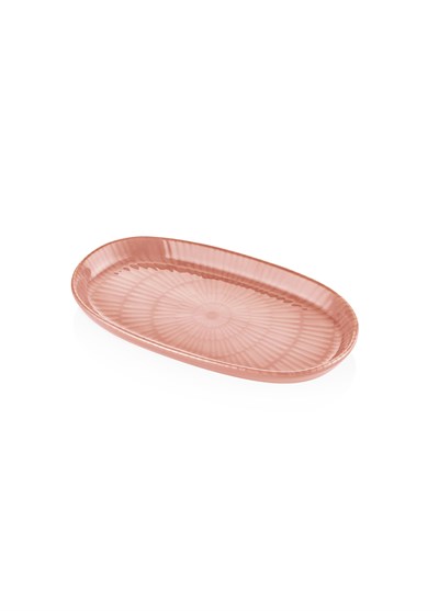 The Mia Noon Oval Servis Tabağı 2li Somon 26 cm