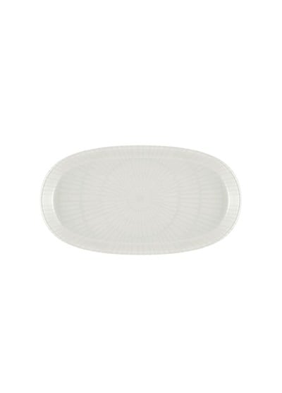 The Mia Noon Oval Servis Tabağı 2li Set Krem 26 cm
