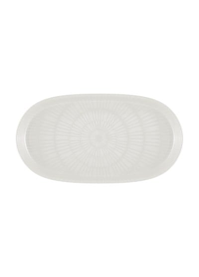 The Mia Noon Oval Servis Tabağı 2li Set Krem 29 cm