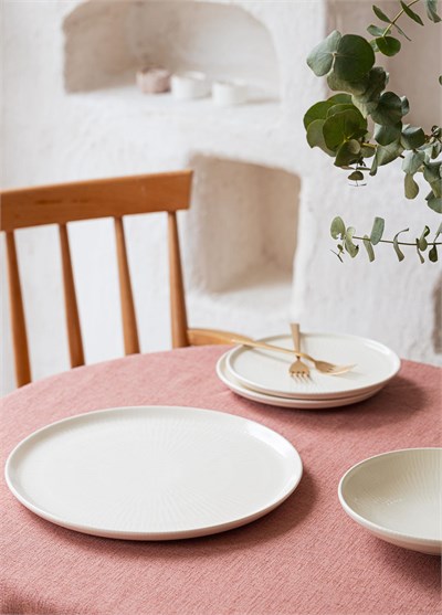 The Mia Noon Servis Tabağı Krem 30 Cm