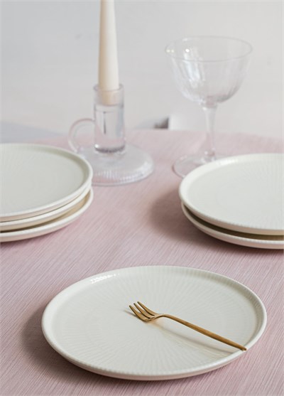 The Mia Noon Servis Tabağı Krem 30 Cm