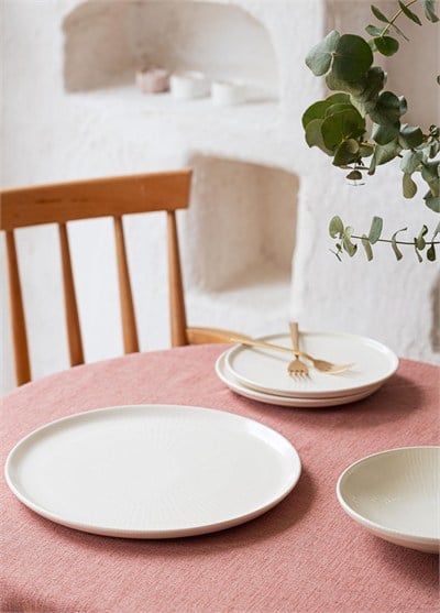 The Mia Noon Servis Tabağı Krem 30 Cm