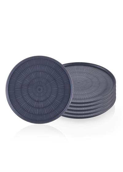 The Mia Noon Servis Tabağı 6lı Set Gri 26 cm