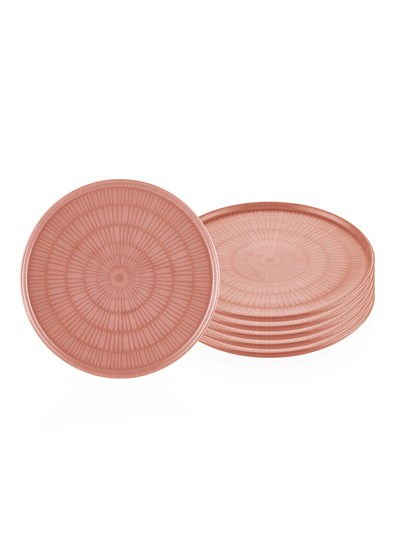 The Mia Noon Servis Tabağı 6lı Set Somon 26 cm