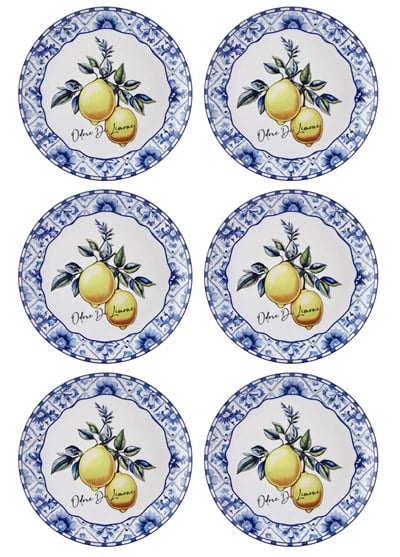 The Mia Odore Di Limone Servis Tabağı 6lı Set 26 cm ODL003