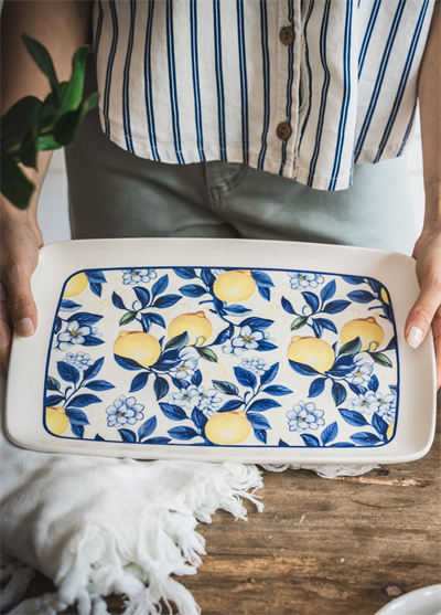 The Mia Odore Di Limone Dikdörtgen Servis 33x21 cm ODL0010