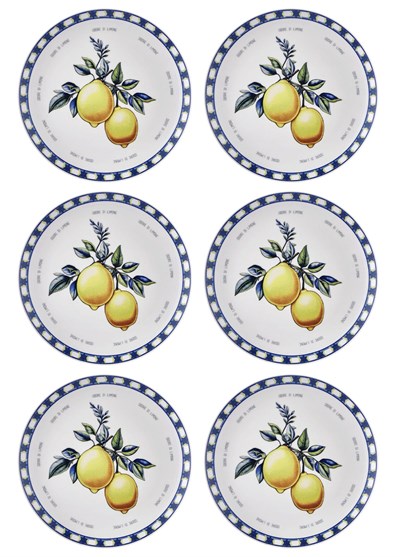 The Mia Odore Di Limone Servis Tabağı 6lı Set 26 cm ODL004