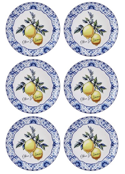 The Mia Odore Di Limone Servis Tabağı 6lı Set 26 cm ODL003