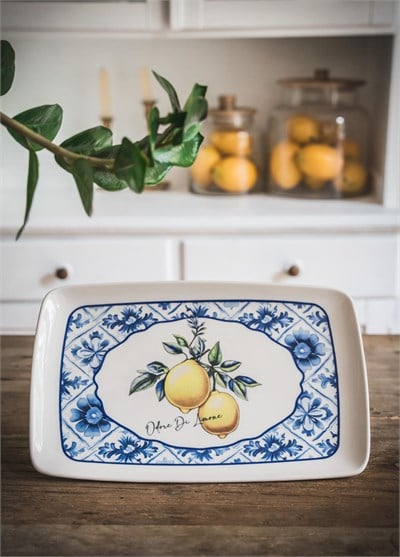 The Mia Odore Di Limone Dikdörtgen Servis Tabağı 31x20 cm
