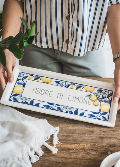 The Mia Odore Di Limone Dikdörtgen Servis Tabağı 35x16 cm