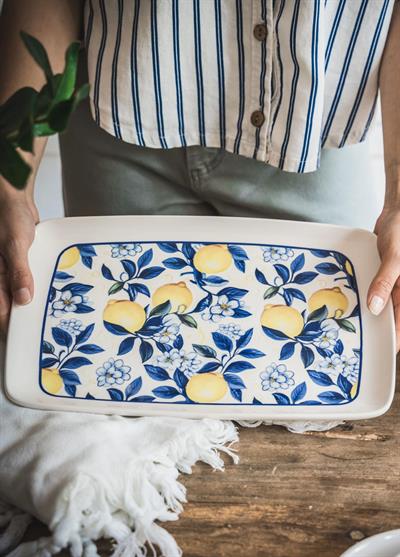 The Mia Odore Di Limone Dikdörtgen Servis 33x21 cm ODL0010