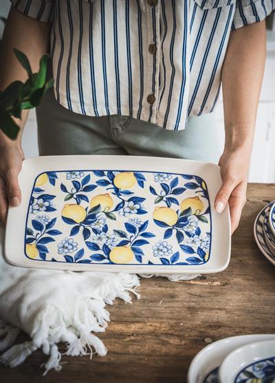 The Mia Odore Di Limone Dikdörtgen Servis 33x21 cm ODL0010