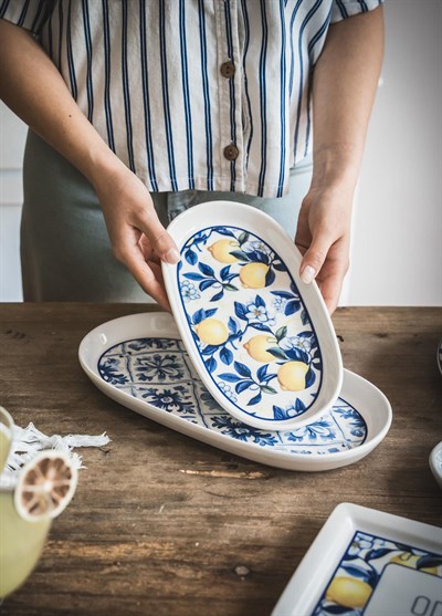 The Mia Odore Di Limone Oval Servis 2li 23 cm ODL0012