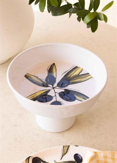 The Mia Olivos Ayaklı Meyvelik 23x14 cm