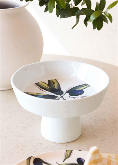 The Mia Olivos Ayaklı Meyvelik 23x14 cm