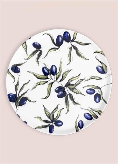 The Mia Olivos Ayaklı Servis Tabağı 10x30 cm OVS0010