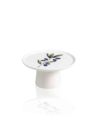 The Mia Olivos Ayaklı Servis Tabağı 19x10 cm