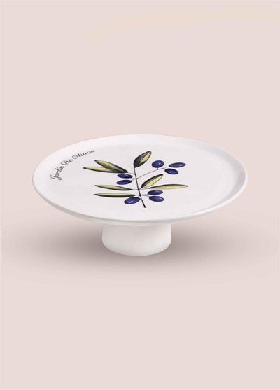 The Mia Olivos Ayaklı Servis Tabağı 30x10 cm