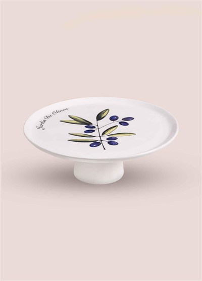 The Mia Olivos Ayaklı Servis Tabağı 30x10 cm