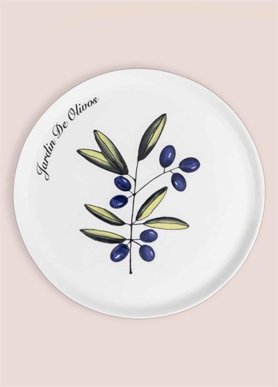 The Mia Olivos Ayaklı Servis Tabağı 10x30 cm