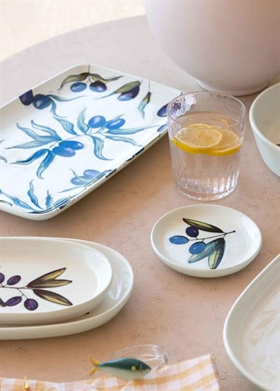 The Mia Olivos Dikdörtgen Servis Tabağı 31x20 cm OVS0016