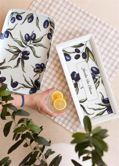 The Mia Olivos Dikdörtgen Servis Tabağı 31x20 cm OVS0016