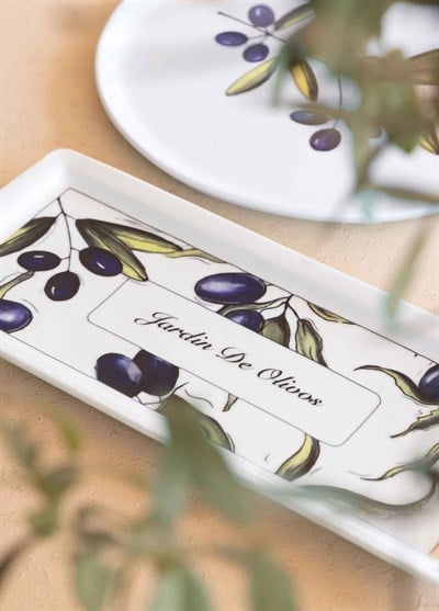 The Mia Olivos Dikdörtgen Servis Tabağı 35x16 cm