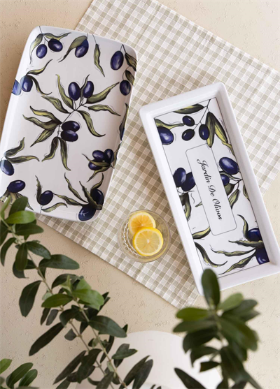 The Mia Olivos Dikdörtgen Servis 35x16 cm