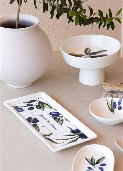 The Mia Olivos Dikdörtgen Servis Tabağı 35x16 cm