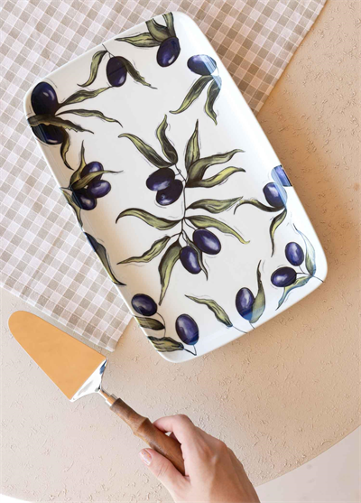 The Mia Olivos Dikdörtgen Servis 33x21 cm OVS0016