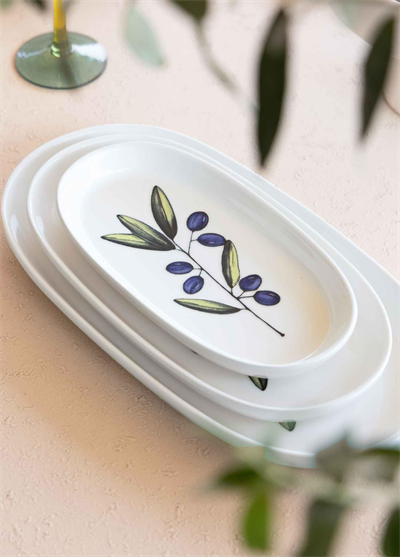 The Mia Olivos Oval Servis 4lü 21 cm