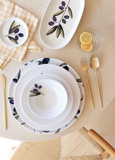 The Mia Olivos Oval Servis Tabağı 2li 23 cm