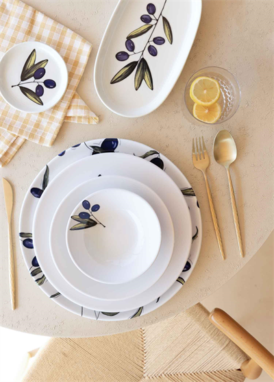 The Mia Olivos Oval Servis 4lü 21 cm