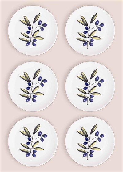 The Mia Olivos Servis Tabağı 6lı Set 26 cm OVS0003