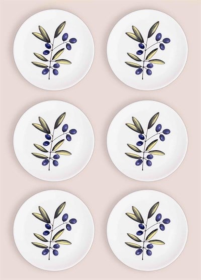 The Mia Olivos Servis Tabağı 6lı Set 26 cm OVS0003