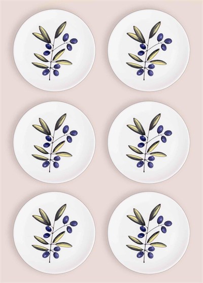 The Mia Olivos Servis Tabağı 6lı Set 26 cm OVS0003