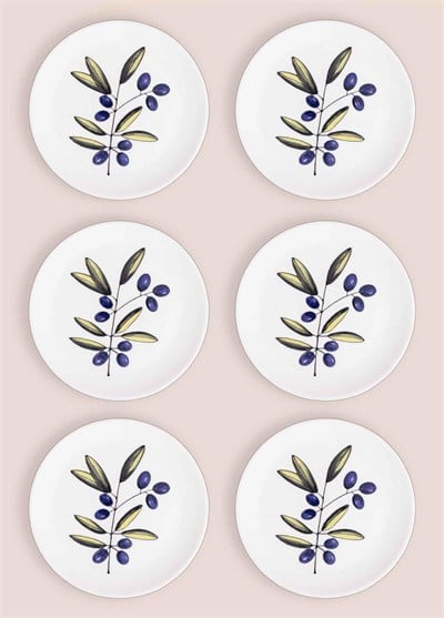 The Mia Olivos Servis Tabağı 6lı Set 26 cm OVS0003